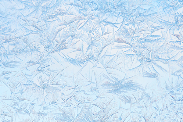 Close-up of ice crystals.