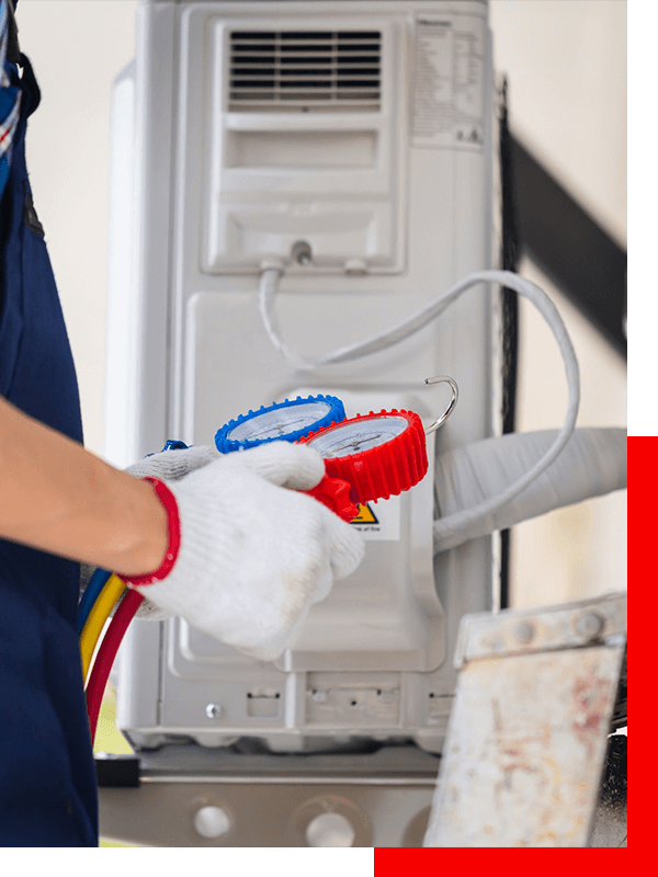 hvac technician installing system