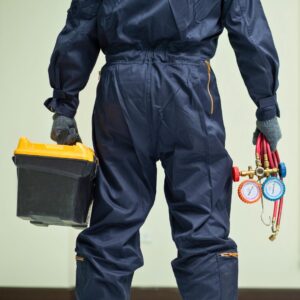 hvac technician with tools