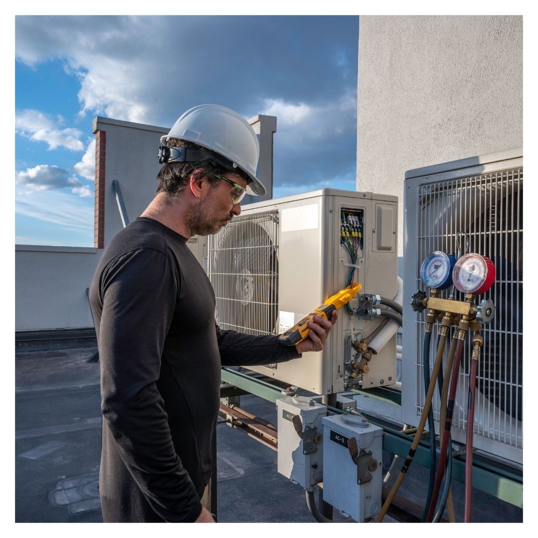 HVAC technician at work