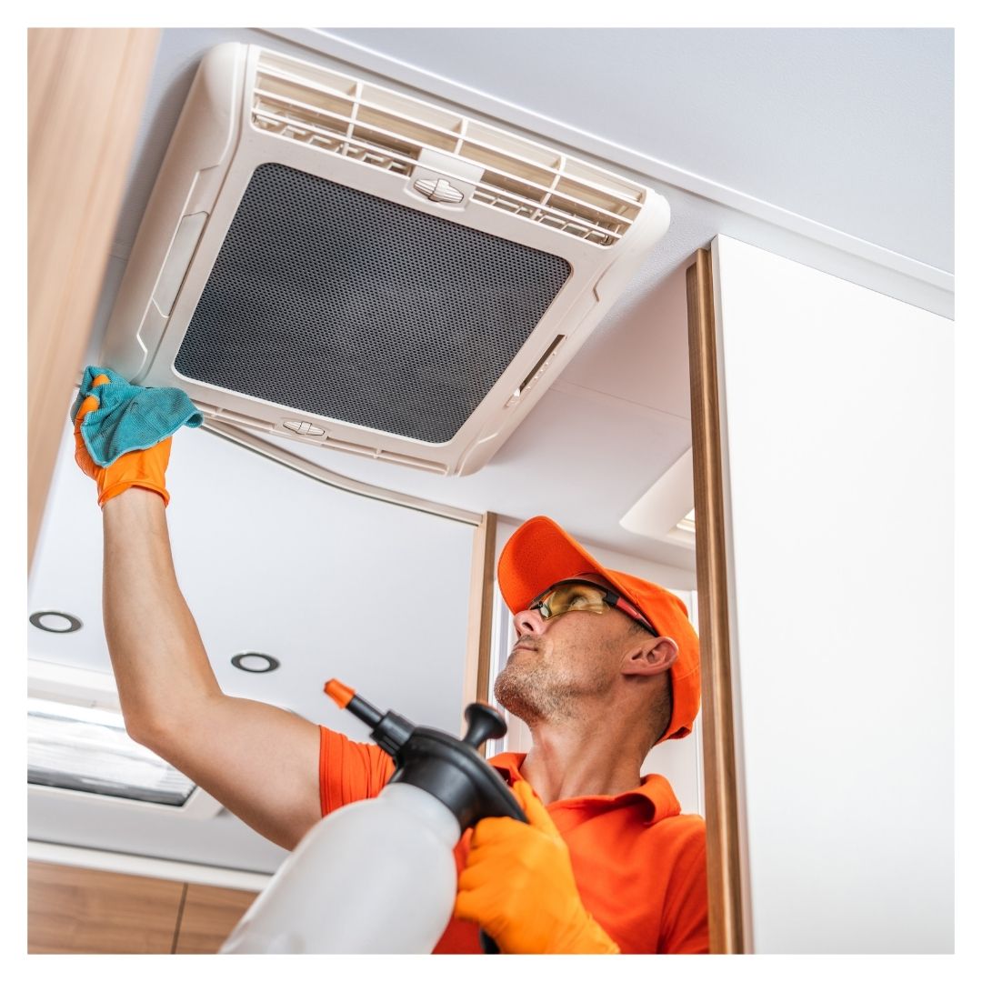 HVAC technician at work