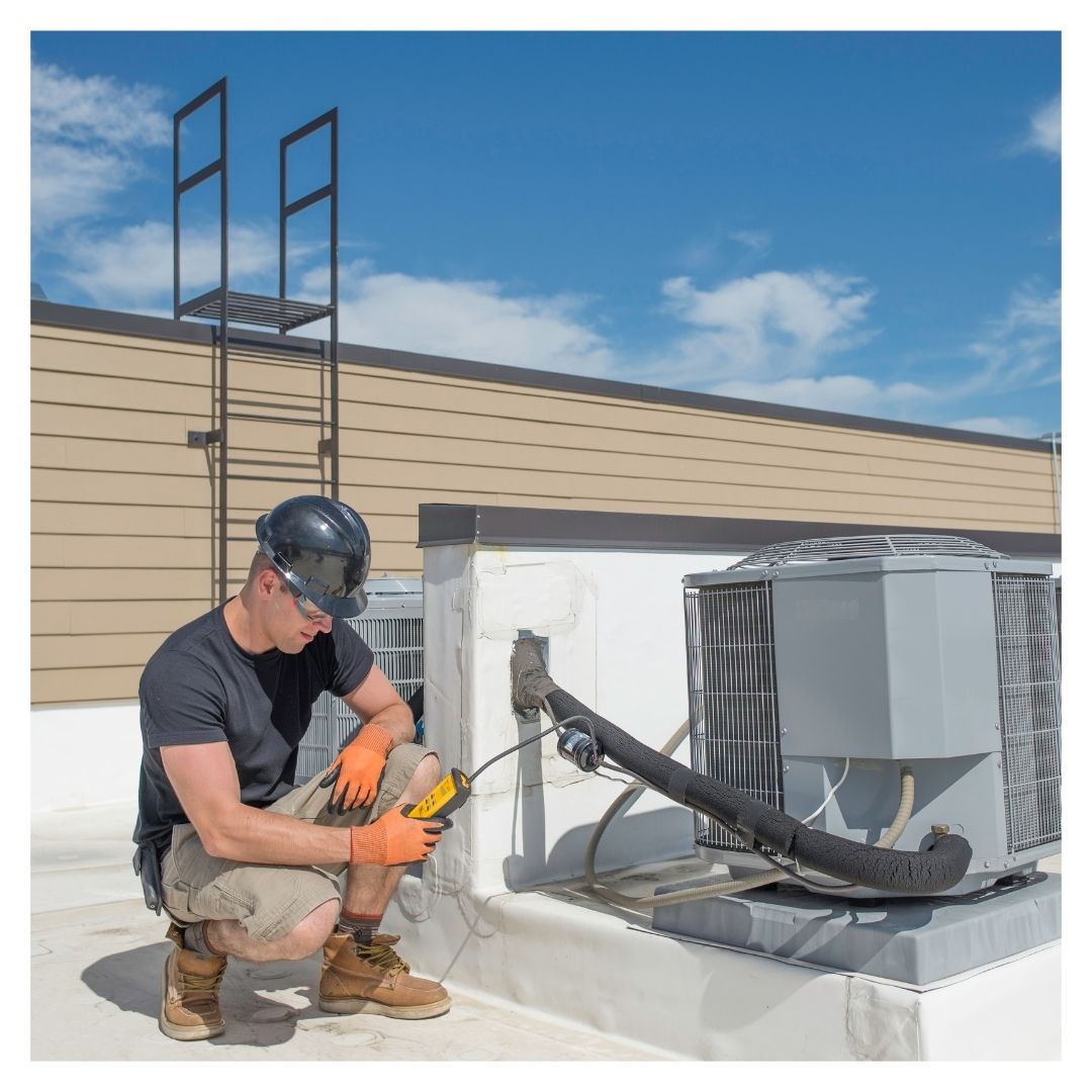 HVAC technician at work