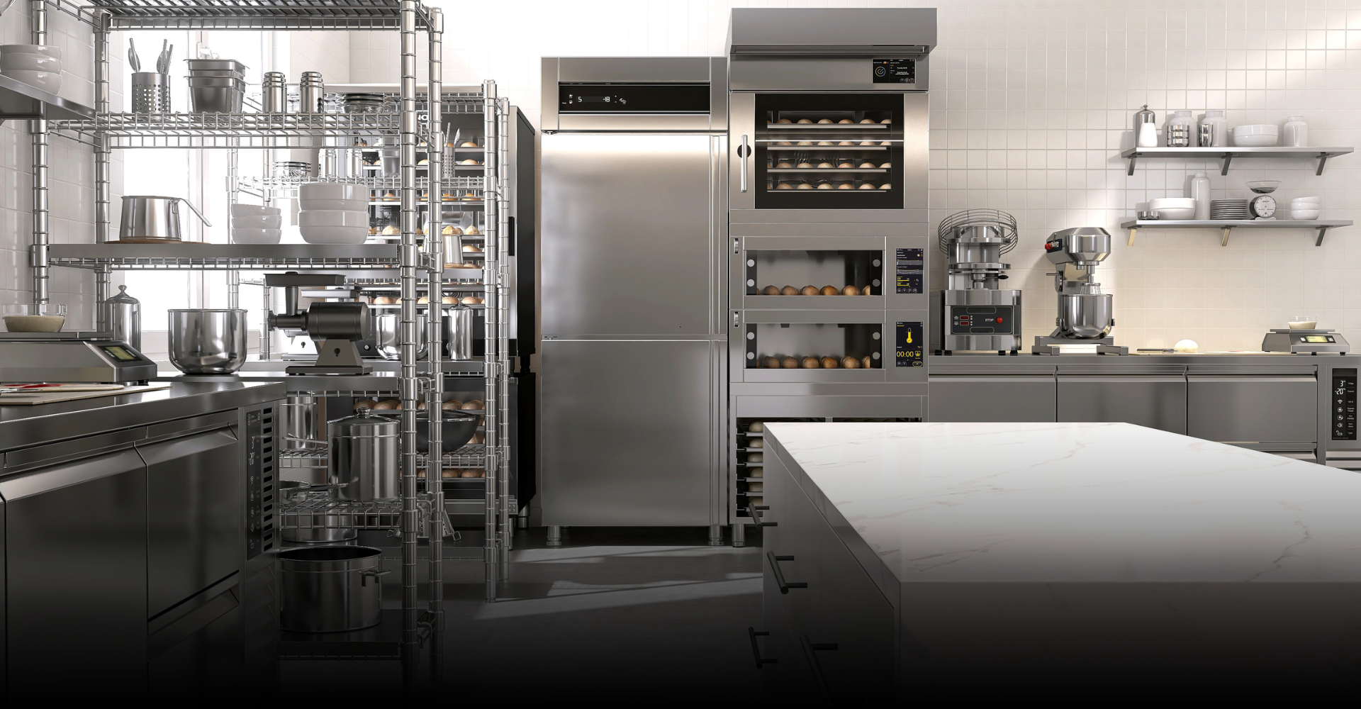 commercial kitchen header