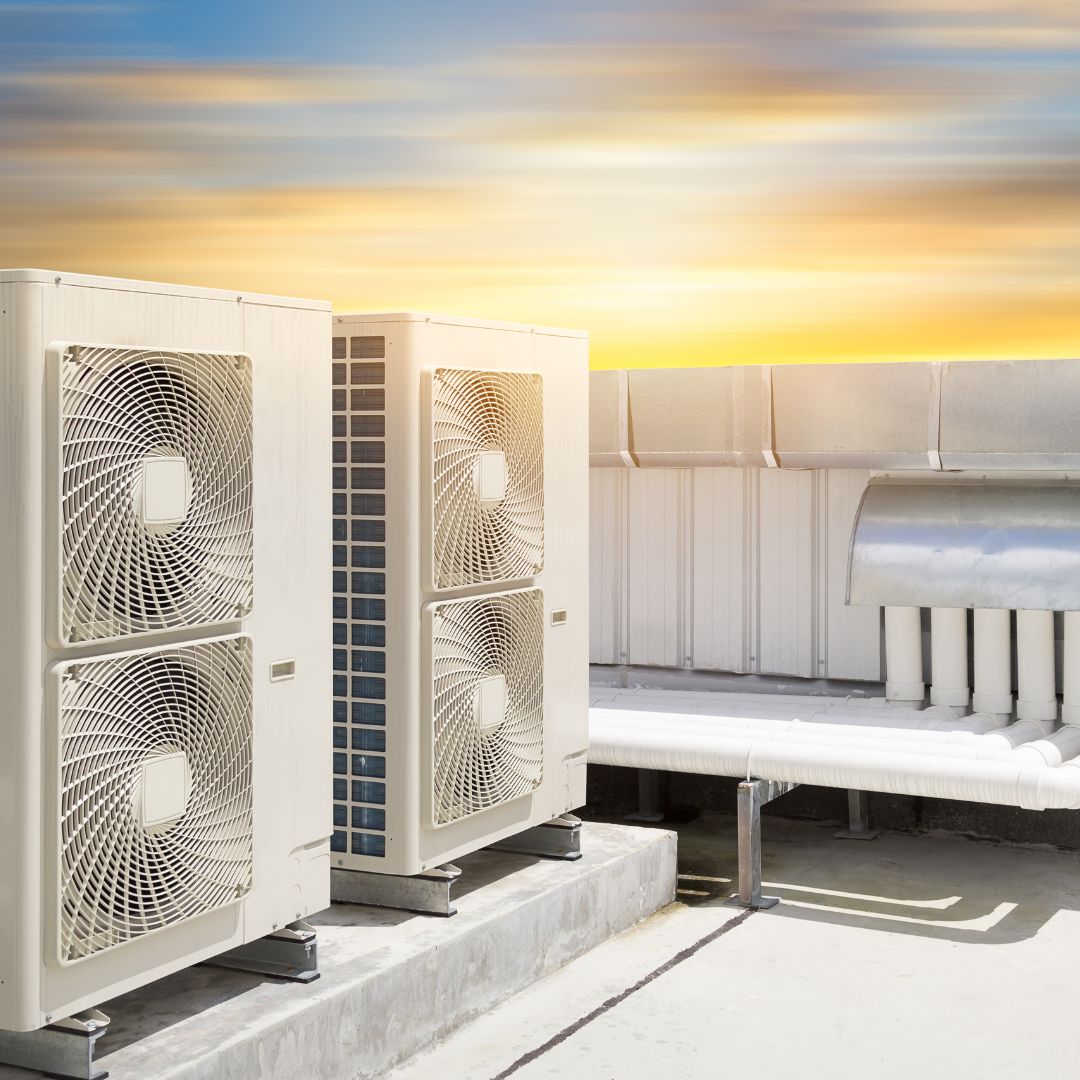 new AC units on commercial roof