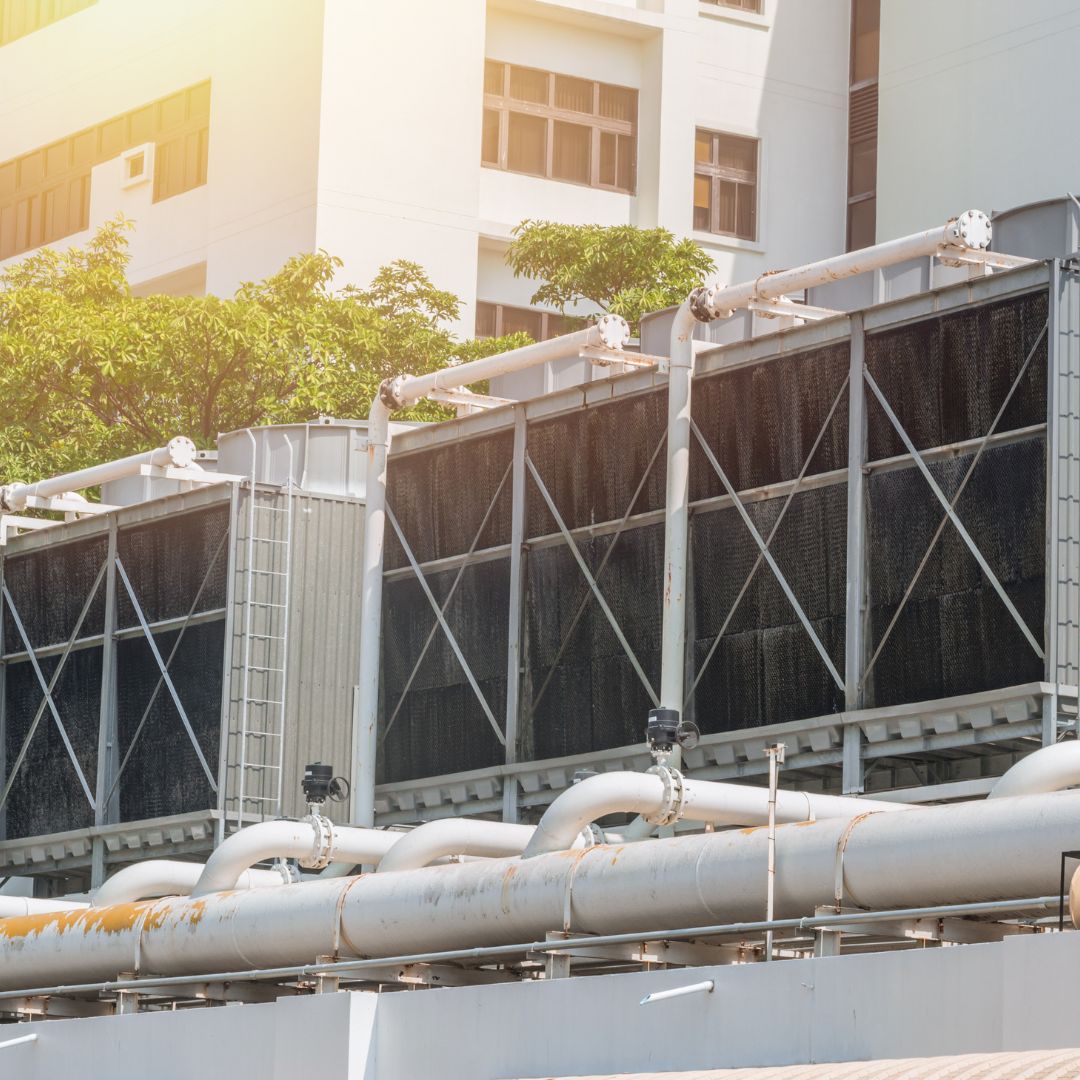 large AC units on commercial building