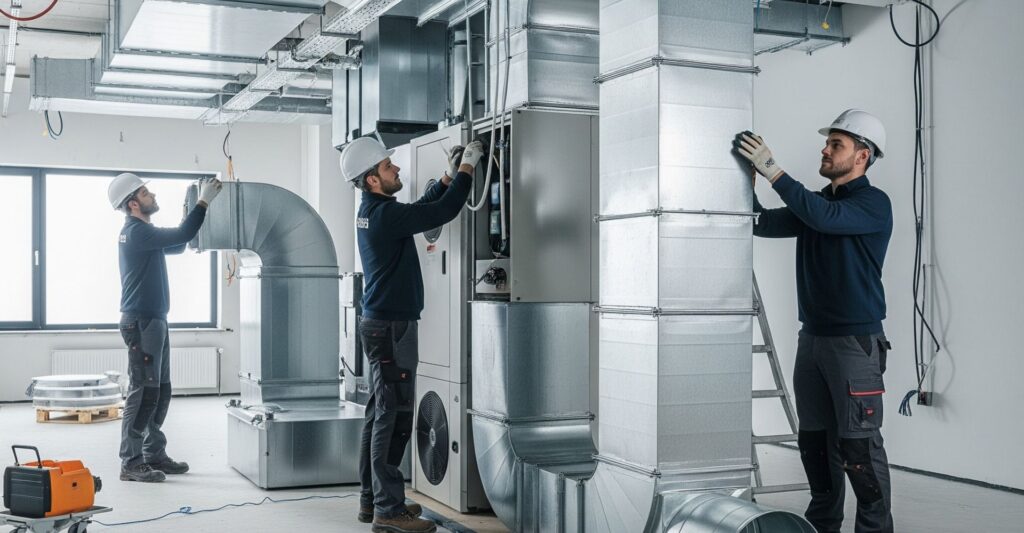 HVAC system installation.