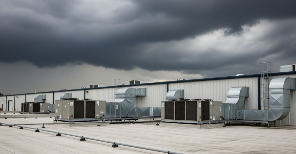 Rooftop HVAC system.