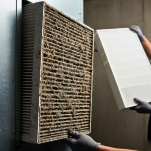 dirty filter compared to new