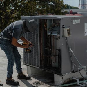 Repairing a rooftop AC unit